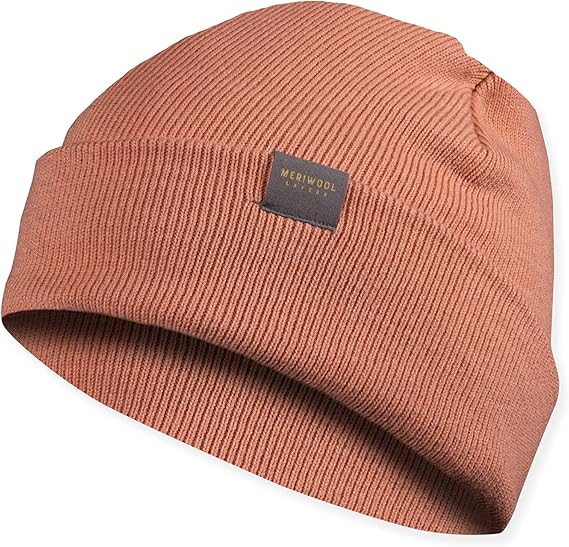 MERIWOOL Beanie for Men and Women - Merino Wool Blend Ribbed Knit Winter Hat