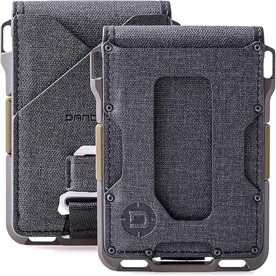 Dango Slim Minimalist Wallet for Men - RFID Blocking - Leather- Bifold, Black DtexOlive Drab Green  Multi-Tool