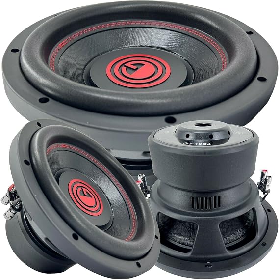 Gravity 1x 10 Inch 1500 Watt Car Audio Subwoofer w 2 Ohm DVC Power 10 in. Sub - Feature Dual Voice Coil, Thick Magnet, Design for Car, ATV, Van, High Performance Car Show