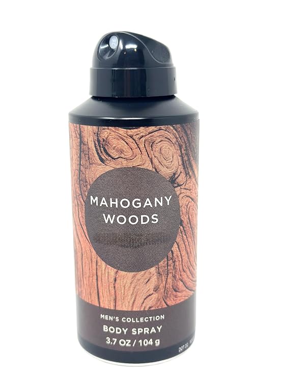 Bath and Body Body Spray for mens (3.7 oz / 104 g, Mahogany Woods)