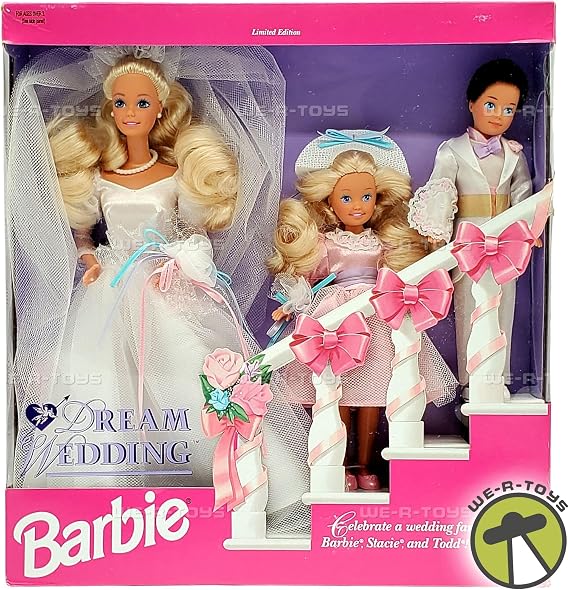 Barbie Dream Wedding Gift Set w Barbie, Stacie & Todd Dolls (1993)