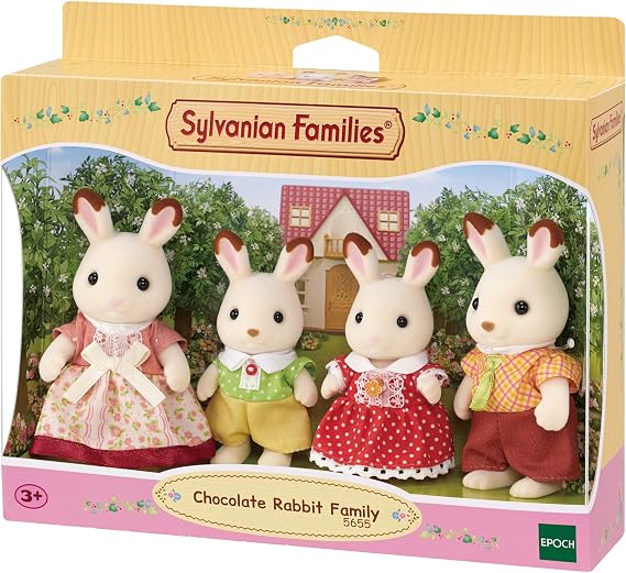EPOCH Sylvanian Families ‎Plastic Chocolate Rabbit Family, Multicolor