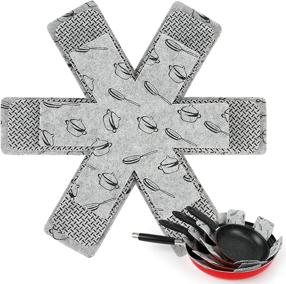 BYKITCHEN Pot Pan Protectors for Stacking, 9pcs & 3 Sizes, Separator Pads