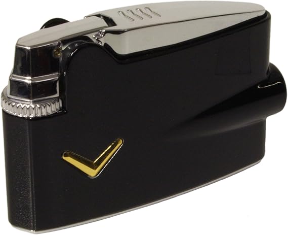 Ronson Varaflame Flint Action Gas Lighter Black