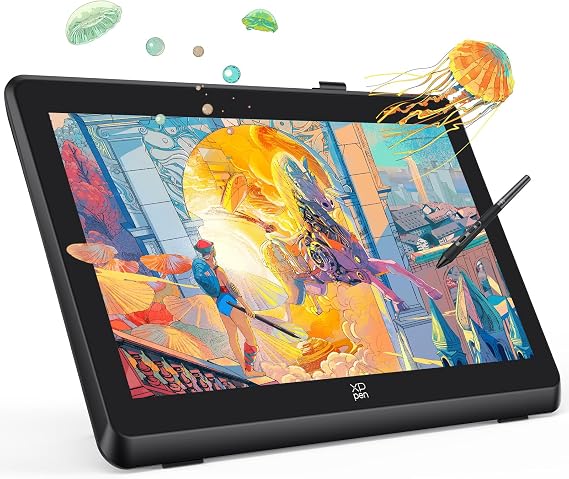 XPPen Artist 22 Plus Drawing Tablet with Display 21.5 Inch for PC 130% sRGB16384 Druckstufen Batterielos Stift Entspiegeltes Bildschirm kompatibel mit Windows MacOS Chrom Android Linux