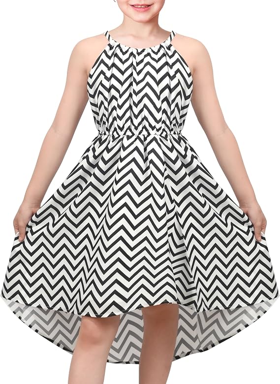 Sunny Fashion Girls Dress Yellow Leaf Sleeveless Summer Party Age 6-12 Years