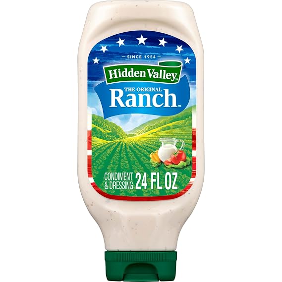 Hidden Valley Original Ranch Condiment and Dressing, Easy Squeeze Bottle, 24 Fl Oz (Package May Vary)