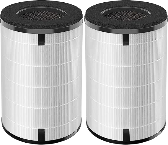 AP-T40FL AP-T45 HEPA Replacement Filter Compatible with 1461901 Homedics Total Clean 5-in-1 Air Cleaner Purifier, AP-T40 AP-T45WT AP-T40WT AP-T45-BK AP-T45-WT AP-T40WTAR, 2-Pack