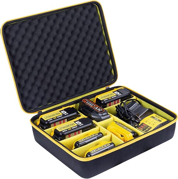 Dewalt Battery Storage Box - Holds 8V/12V/18V/20V/60V Max XR Batteries (Case Only)