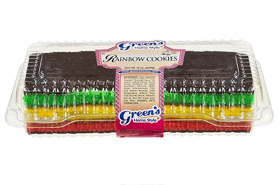 Green's Bakery Kosher Rainbow Cookies, Hand Dipped - 12 oz.