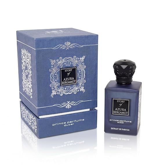 Prince Parfums Dubai Story of Azura Bergamot Mens Extrait de Parfum 3.4 Ounces Luxury Cologne with Grapefruit, Bergamot, Sandalwood & Vetiver Fresh, Bold & Long Lasting Fragrance