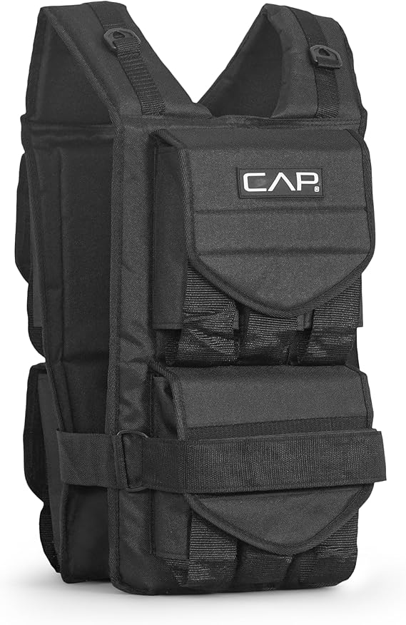 CAP Adjustable Weighted Vest 20150 lbs for Strength Training, Running & Workouts, Weight Vest for Men & Women, Fitness Training Vest