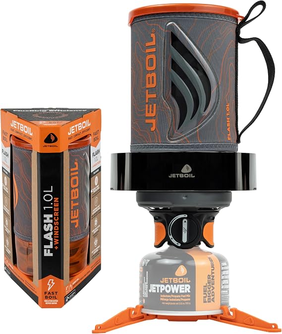 Jetboil Flash 1.0L Fast Boil Stove System with WindGuard