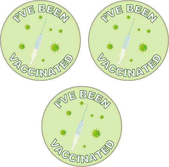 3 Pack - I've Been Vaccinated - 59mm Badge/Badges - BBSB20A2