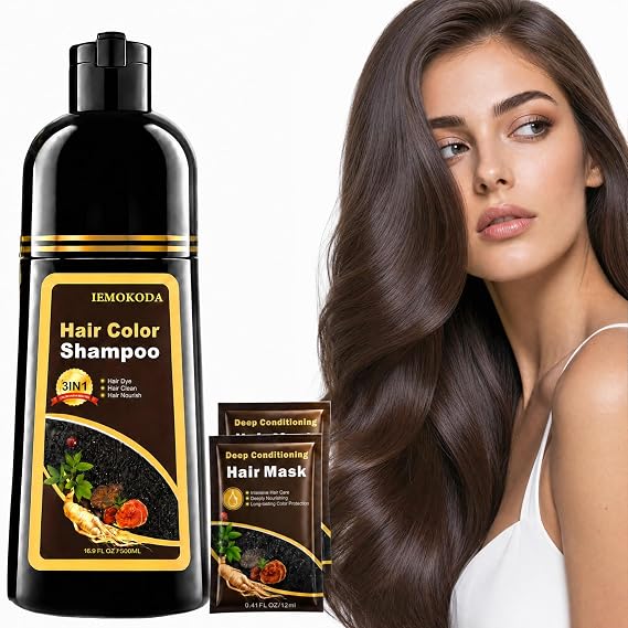Sklight Dark Brown Hair Dye Shampoo, 100% Gray Coverage Hair Color Shampoo