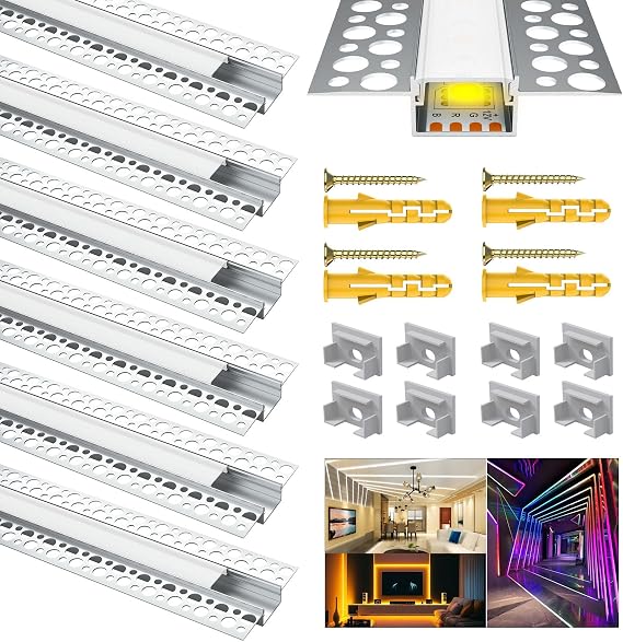 Philips Hue 6 Pack 3.3ft LED Drywall Profile for LED Strip [Energy Class A+++]