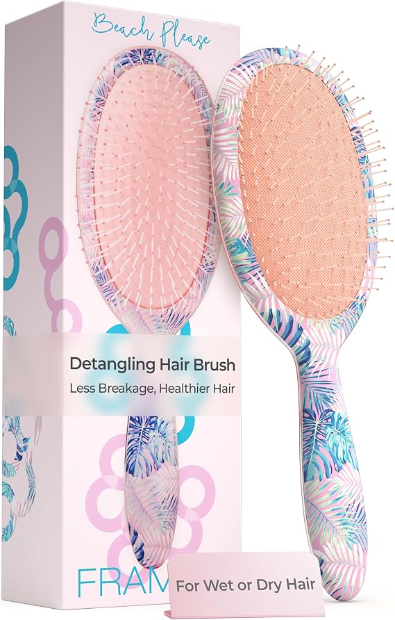 Framar Flowers Wet Detangler Brush – Brushes for Hair, Wet Dry Brush, Hair Detangler Brushes, Hairbrush for Women, Curly Hair Brush Detangler, Tangle Brush, Kids Brushes for Hair, Kids Hair Brush