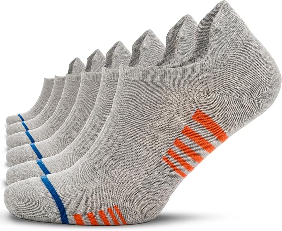 SONNORS 6 Çift Kadın ve Erkek Çorap - Organik Pamuk Patik Sneaker Spor Çorabı - Kısa Çorap Dikişsiz Rahat Kalıp - Beyaz Siyah Gri