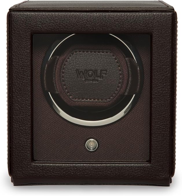 Wolf Cub Single Watch Winder with Glass Cover