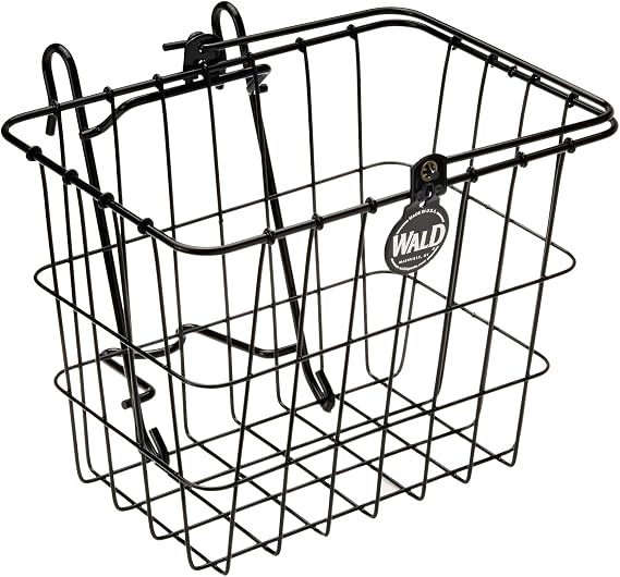 Wald 114 Compact Front Quick Release Bicycle Basket (11.75 x 8 x 9, Black)