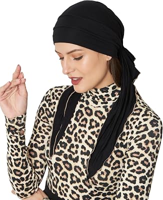 SAKUCHI Chemo Headwear Pre Tied Ruffle Cap for Cancer Hair Loss Women Soft Bamboo