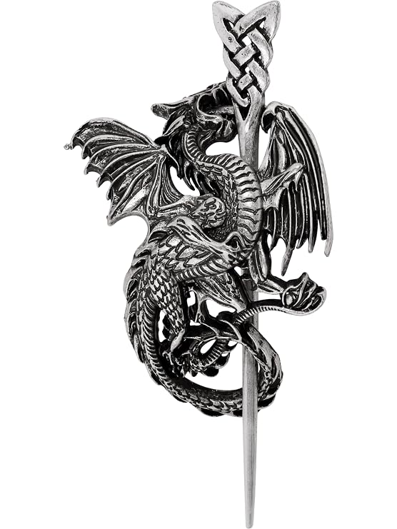 HAQUIL Viking Dragon Hairpin - Punk Gothic Vintage Design Barette for Men & Women's Fashion Jewelry Gift