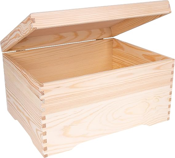 Creative Deco XXL Extra Large Wooden Storage Box | 40x30.5x24 cm