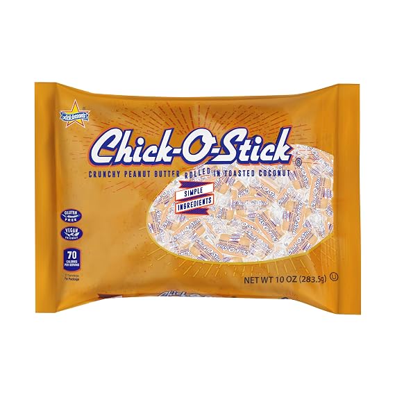 Atkinson's Chick-O-Stick Nuggets PB Coconut Crunchy Candy, 10oz Bag
