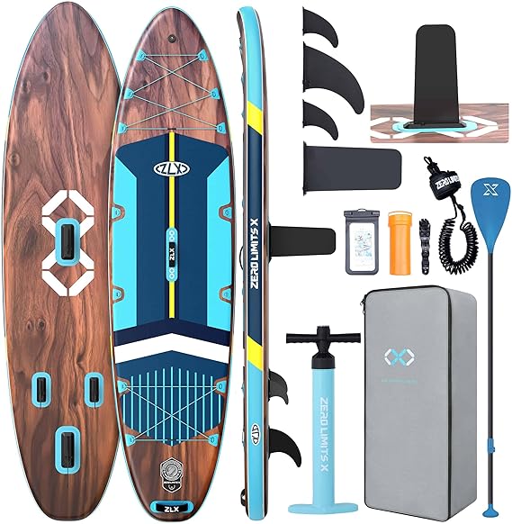 ZLX 11'6"x35" Inflatable Paddle Board for Adults, Extra Wide Stable SUP