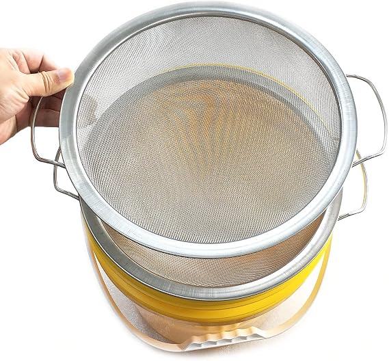 Fine Mesh Strainer - 60 Mesh 316 Stainless Steel Paint Filter Emulsion Honey Funnel Cover Fits 5 Gallon Bucket