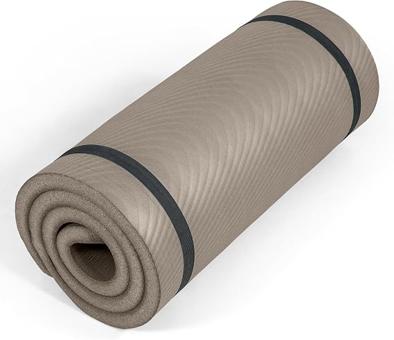 Tone Fitness 1-Inch Thick Yoga Mat | High-Density, Non-slip Exercise Mat with Carrying Strap for Yoga, Pilates, Home Gym Workouts | Multiple Options
