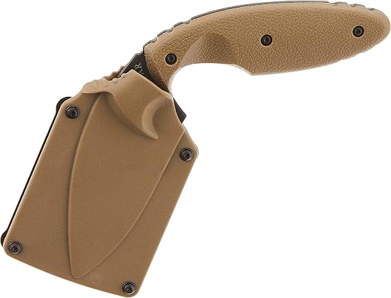 KA-BAR TDI Law Enforcement Fixed Blade Knife 2.3" Fully Serrated Drop Point AUS-8 Matte Blade Zytel Handle Coyote
