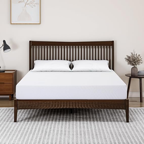 Queen Mattress in a Box, 10 inch Mattresses for Platform Bed Double Size Daybed, Green Tea Memory Foam Mattress for Cool Sleep & Pressure Relief, Medium Firm