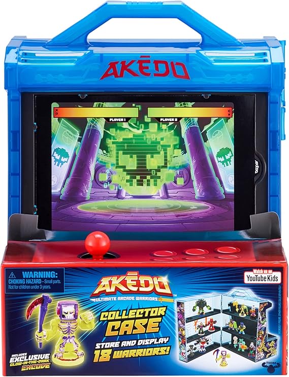 Akedo - Ultimate Arcade Warriors Collector Case Mini Battling Action Figures Ready, Fight, Split Strike,Multicolor,14241, For Ages 6+