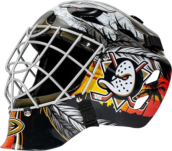 Franklin Sports Team Licensed NHL Hockey Goalie Face Mask - Goalie Mask for Kids Street Hockey - Youth NHL Team Street Hockey Masks