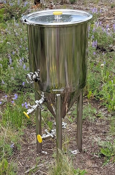 Conical Fermenter for Homebrew/Wine/Brewing, Pro Grade Stainless Steel - 8 Gallon
