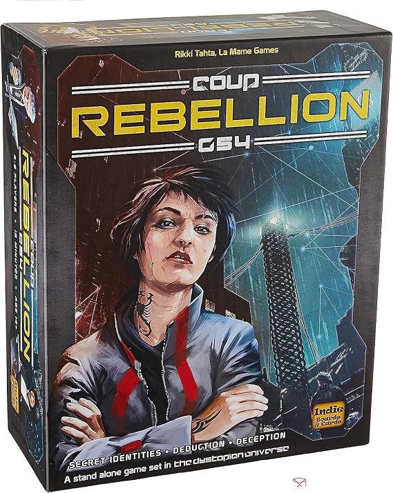 Indie Boards & Cards Coup: Rebellion G54 Bluffing Card Game | Over 5000 Ways to Play, 25 Variable Characters, Standalone Game in the Dystopian Universe of Coup, 3-6 Players