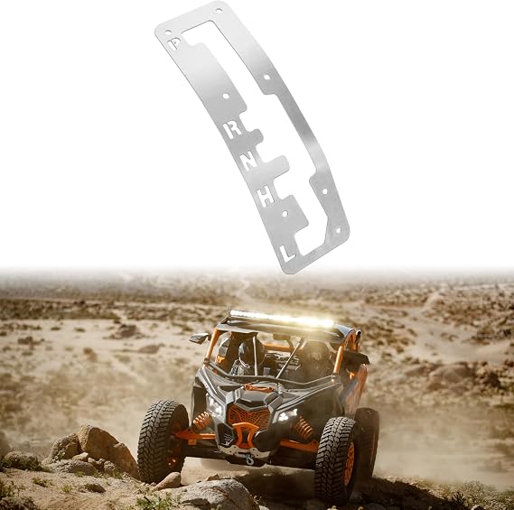 Stainless Steel Shifter Plate for Can Am Maverick X3 MAX Turbo R XRS XRC XDS 2017-2025 Accessories, Quick Shift Gate Panel for Can-Am X3 & MAX, Gloss