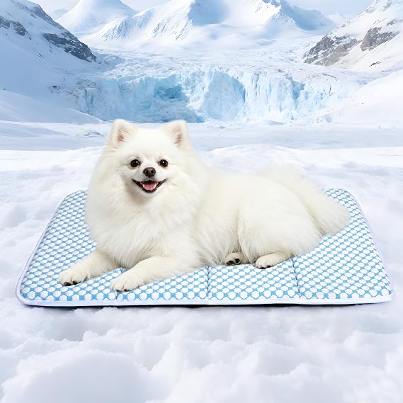 Dog Cooling Mat for Large Dogs, 24"x18" Memory Foam Pet Pad