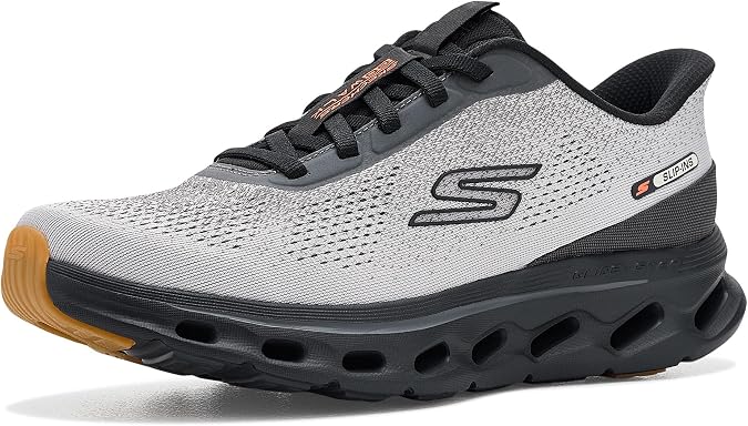 Skechers Men's Go Walk Glide Step 2.0 Maser Hands Free Slip-in Sneaker, Grey/Black, 10 M US