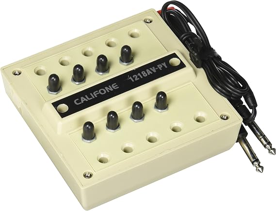 Califone 1218AVPY 8-Position Monaural Jackbox with Volume Controls