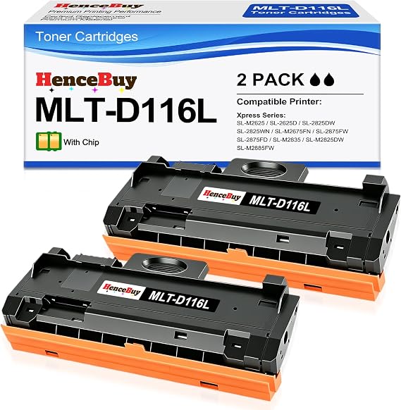 Compatible MLT-D116L High Yield Black Toner Cartridge 2Pack