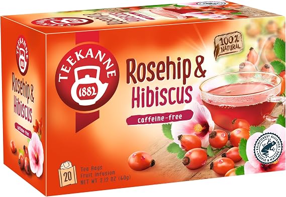 Teekanne Rosehip & Hibiscus Natural Fruit Herbal Infusion Tea 20 Teabags