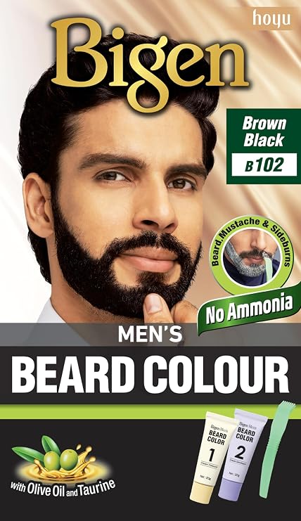 Bigen Men'S Beard Color, 40G - Brownish Black B102 (Pack Of 1)