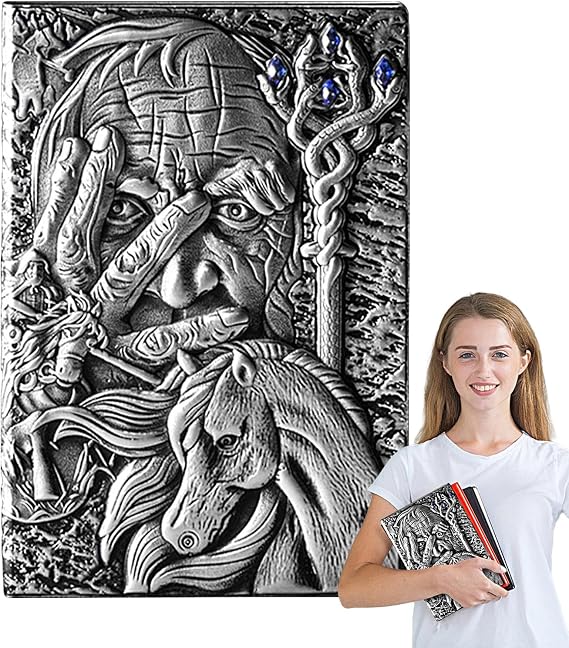 Embossed Vintage Leather Journal 200 Pages Organizer Notebook
