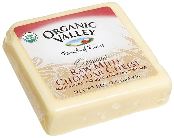 Organic Valley, Organic Raw Mild Cheddar Cheese, 8 oz