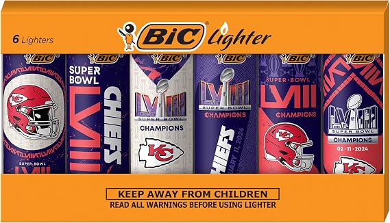 BIC Special Edition Champions Series Maxi Pocket Lighters, Assorted, 6-Pack