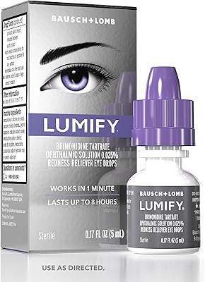 LUMIFY Eye Drops for Red Eyes, Redness Reliever for Brighter Looking Eyes, Works in 1 Minute & Lasts Up to 8 Hours, Eye Drops, 0.17 Fl Oz 5 mL