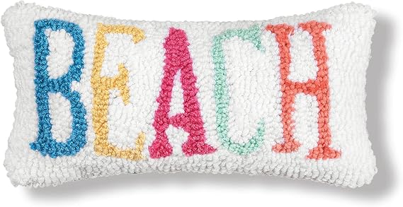 C&F Home Beach Hooked Mini Lumbar Accent Pillow 6" x 12"