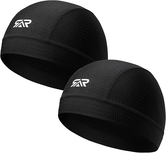 2-Pack Cooling Skull Cap Breathable Mesh Helmet Liner Motorcycle Cycling | 3D Mesh, High-elasticity, Lightweight, Moisture Wicking, No Sweat in Eyes, For Hard Hat, Running, Under Helmet, Work